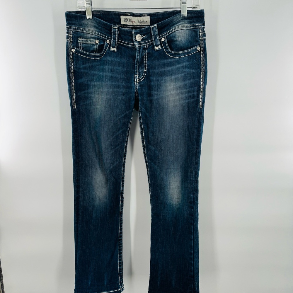 BKE Denim Sabrina Jeans Straight Jeans Dark Blue Cotton Denim Size 28 - 32 X 27
